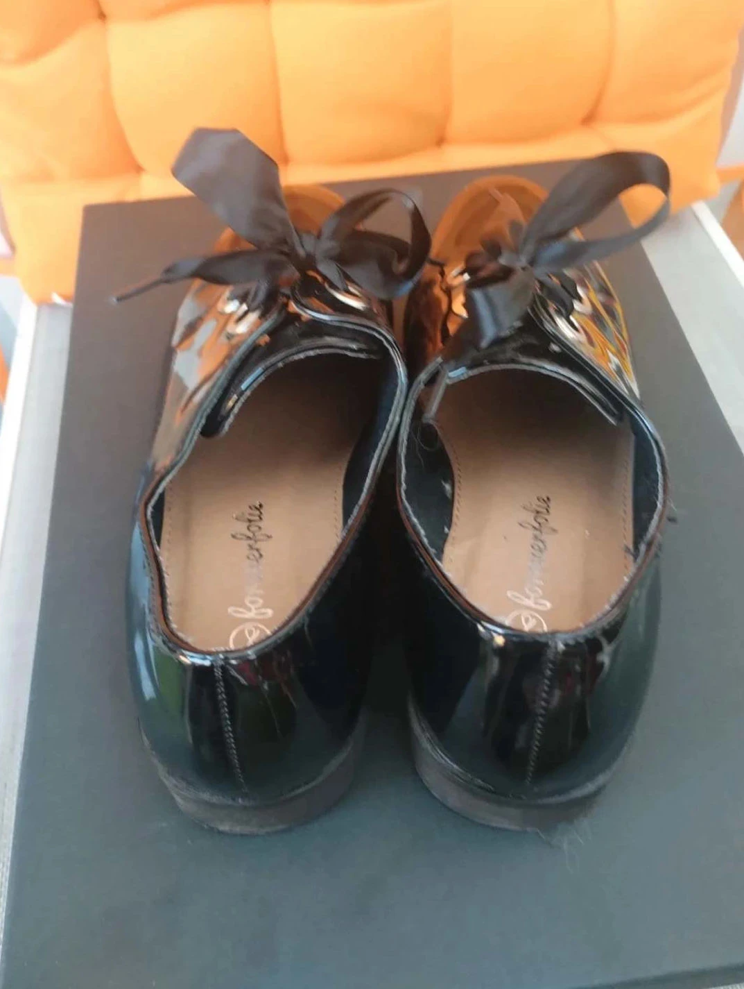 Lacquered black lace-up shoes, Forever Folie, Size 38 – photo 7